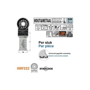 Multitoolzaagblad voor hout en metaal, 28mm